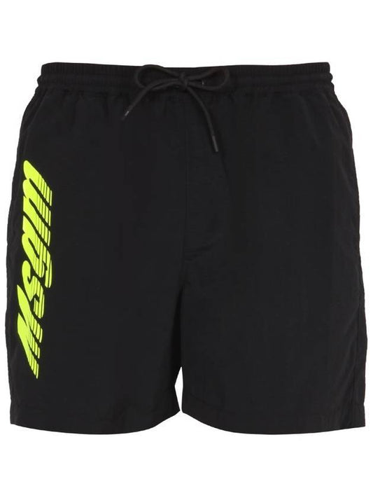 Men's Logo Print Swim Shorts Black - MSGM - BALAAN 1