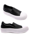 Deck Plimsol Slip-On Black White - ALEXANDER MCQUEEN - BALAAN 4