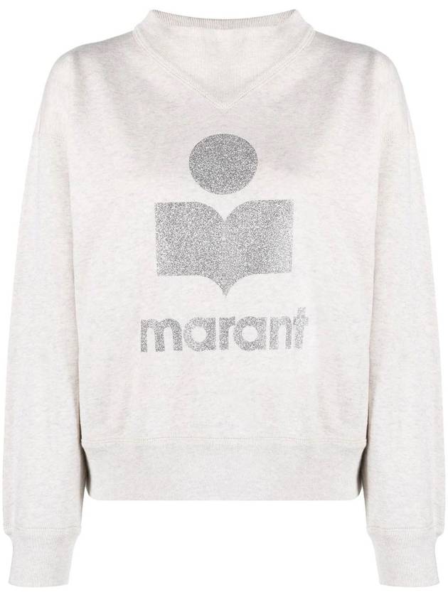 Moby Logo Print Sweatshirt Ecru - ISABEL MARANT - BALAAN 1