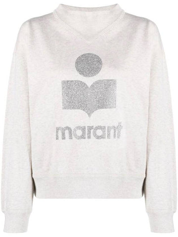 Women's Moby Logo Print Sweatshirt Ecru - ISABEL MARANT - BALAAN 1