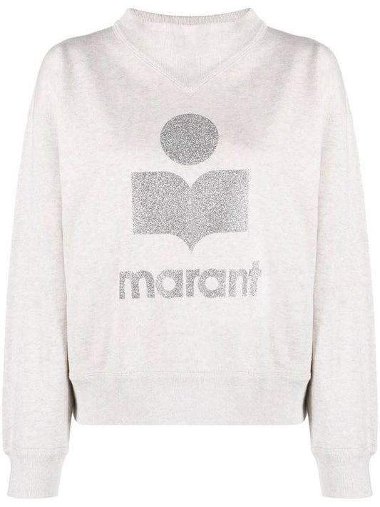 Women's Moby Logo Print Sweatshirt Ecru - ISABEL MARANT - BALAAN 1