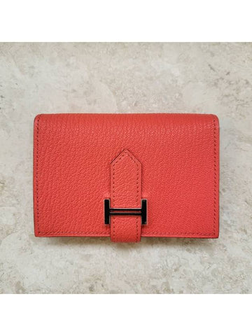 Bearn Card Wallet Rose - HERMES - BALAAN 1