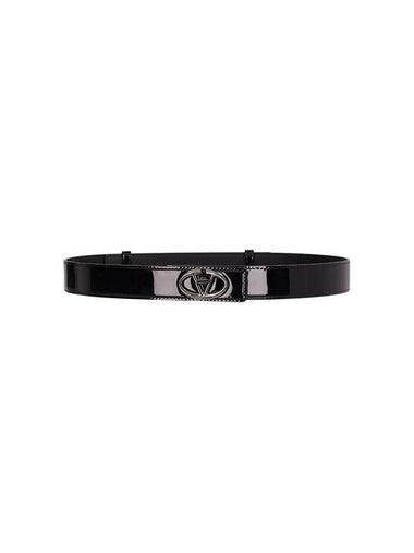 THE BOLD EDITION VLOGO BELT IN PATENT - VALENTINO - BALAAN 1