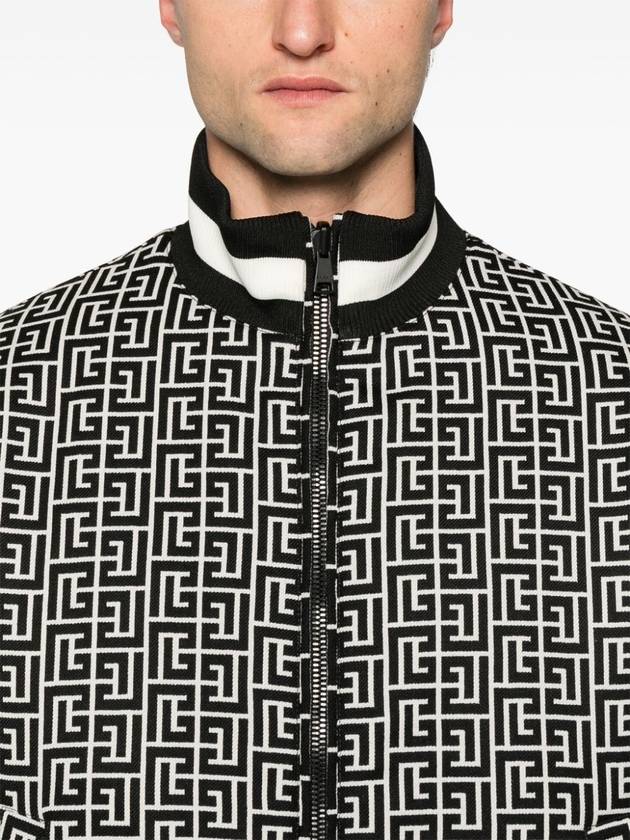 Monogram Reverse Bomber Jacket White Black - BALMAIN - BALAAN 6