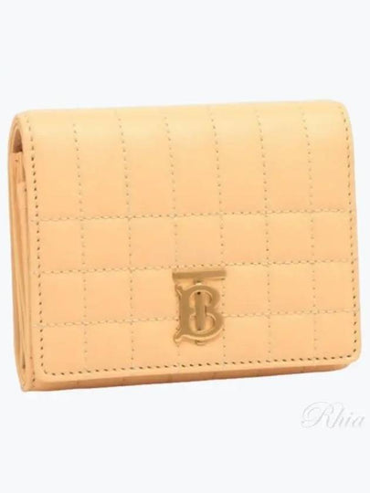 Lola Quilted Tri-Fold Half Wallet Light Beige - BURBERRY - BALAAN 2