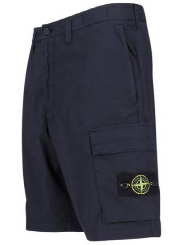 Light Stretch Cotton Bermuda Regular Fit Shorts Navy - STONE ISLAND - BALAAN 7