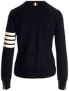 4-Bar Merino Jumper Wool Knit Top Navy - THOM BROWNE - BALAAN 4