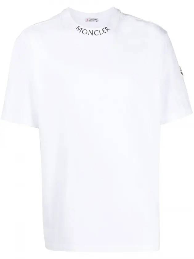 Logo Cotton Short Sleeve T-shirt White - MONCLER - BALAAN 1