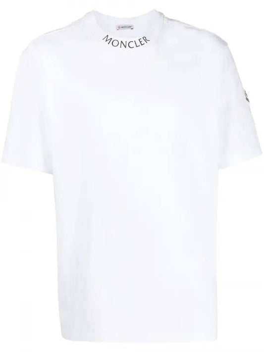 Logo Cotton Short Sleeve T-shirt White - MONCLER - BALAAN 1