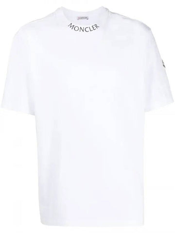 Logo Cotton Short Sleeve T-Shirt White - MONCLER - BALAAN 1