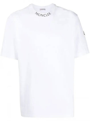 Logo Cotton Short Sleeve T-Shirt White - MONCLER - BALAAN 1