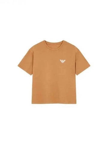 ARMANI 30 9 29 Women s Short Sleeve Logo T Shirt Camel 270115 - EMPORIO ARMANI - BALAAN 1