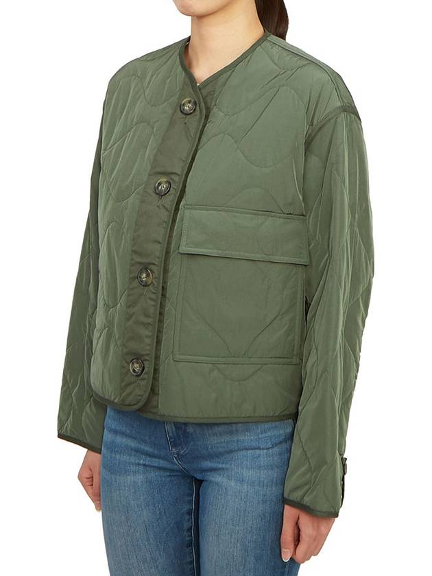 Umberta Button Flap Pocket Side Zipper Jacket Dark Green - MAX MARA - BALAAN 4