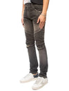 Destroyed Black Washed Biker Jeans T551 C710V - BALMAIN - BALAAN 3