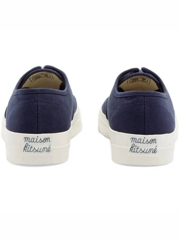 Lace Up Canvas Cotton Low Top Sneakers Navy - MAISON KITSUNE - BALAAN 5