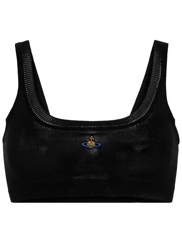 ORB Logo Knit Bra Black - VIVIENNE WESTWOOD - BALAAN 2