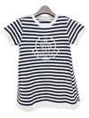 Kids Logo Embroidered Striped Short Sleeve T Shirt 12Y 14Y Blue White 8C00009 89AGB F07 - MONCLER - BALAAN 2