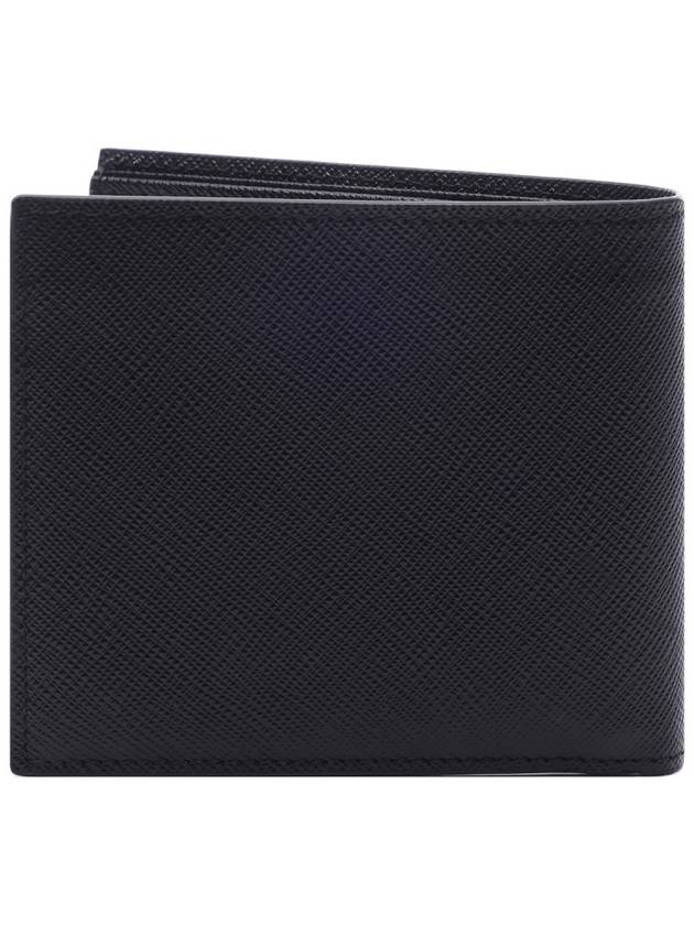 Saffiano Leather Half Wallet Black - PRADA - BALAAN 5