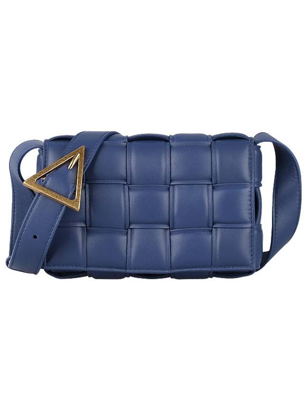 Cassette Intrecciato Padded Small Cross Bag Navy - BOTTEGA VENETA - BALAAN 2