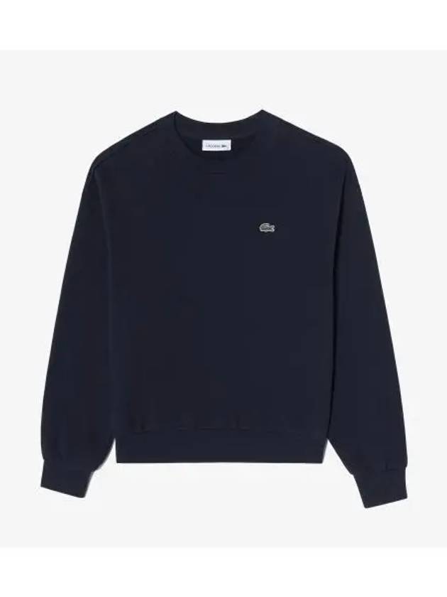 Women s Basic Crew Neck Sweatshirt Dark Navy - LACOSTE - BALAAN 1