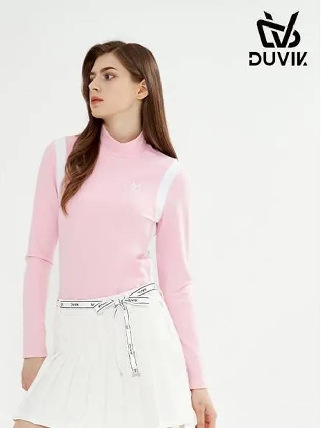 color combination brushed round long-sleeved T-shirt DC4WTS001PK - DUVIK - BALAAN 1