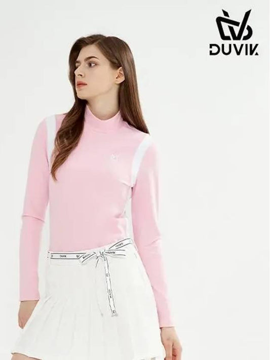 color combination brushed round long-sleeved T-shirt DC4WTS001PK - DUVIK - BALAAN 1