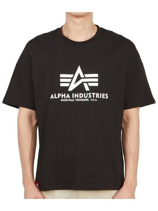 Logo Short Sleeve T-Shirt Black - ALPHA INDUSTRIES - BALAAN 1