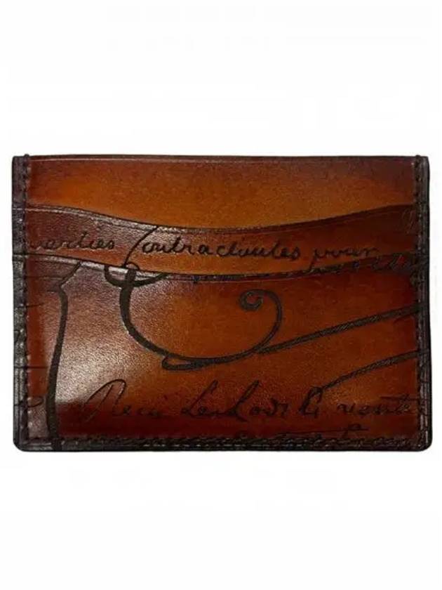 Bamboo leather Kryto card wallet brown 270435 - BERLUTI - BALAAN 1