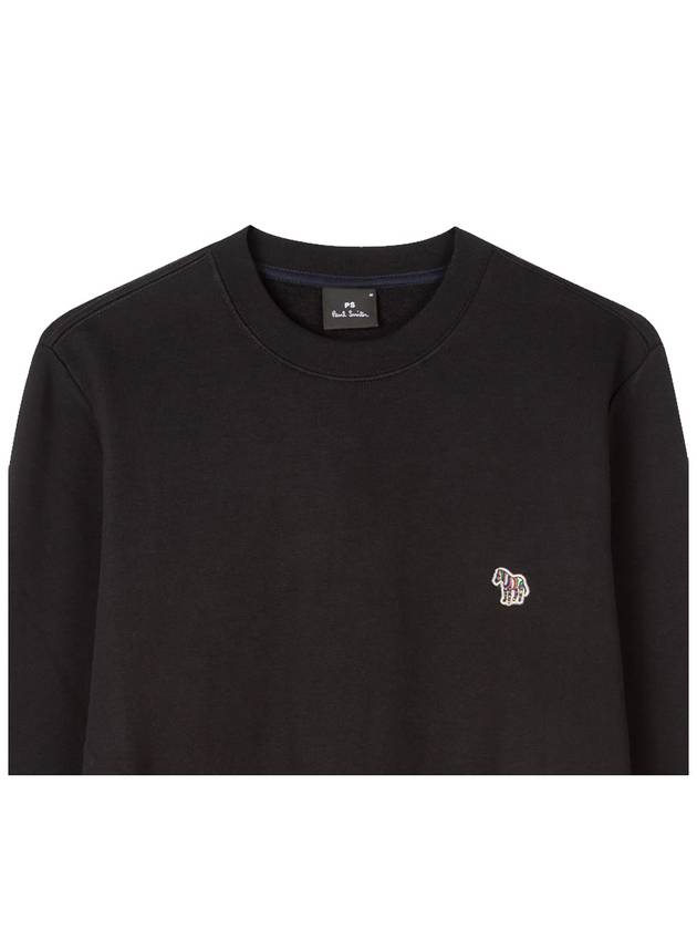 Zebra Patch Cotton Long Sleeve T-Shirt Black - PAUL SMITH - BALAAN 3