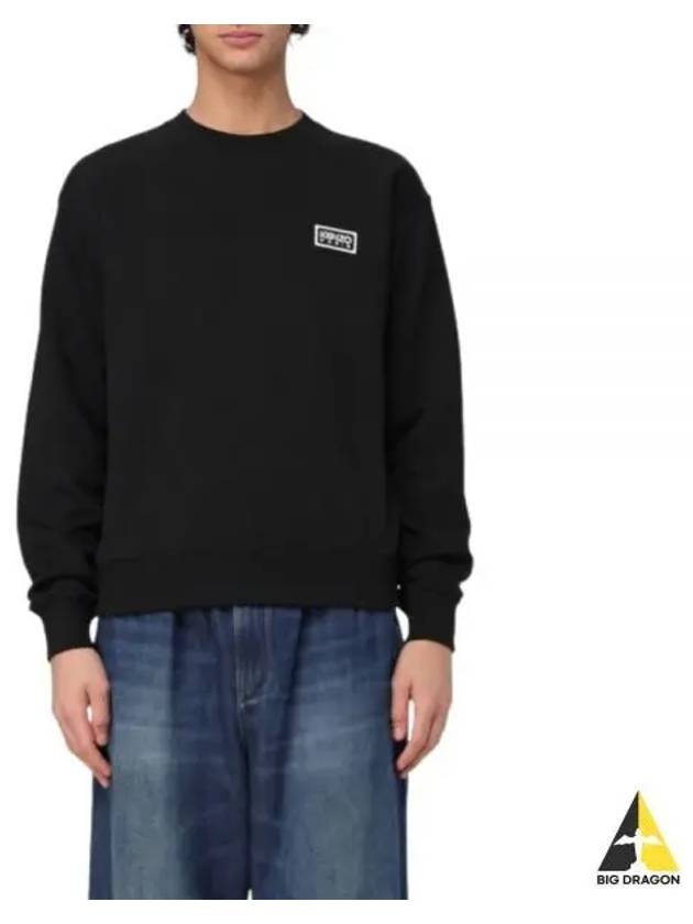 Logo Classic Embroidered Cotton Sweatshirt Black - KENZO - BALAAN 2