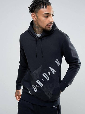 01833922010JordanAir Jordan 6 Fleece Hooded TshirtBlack - NIKE - BALAAN 1