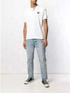 Red Heart Wappen Polo Shirt P1 T006 5 White - COMME DES GARCONS - BALAAN 3