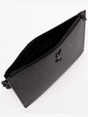 Monogram Strap Tablet Clutch Bag Black Black - SAINT LAURENT - BALAAN.