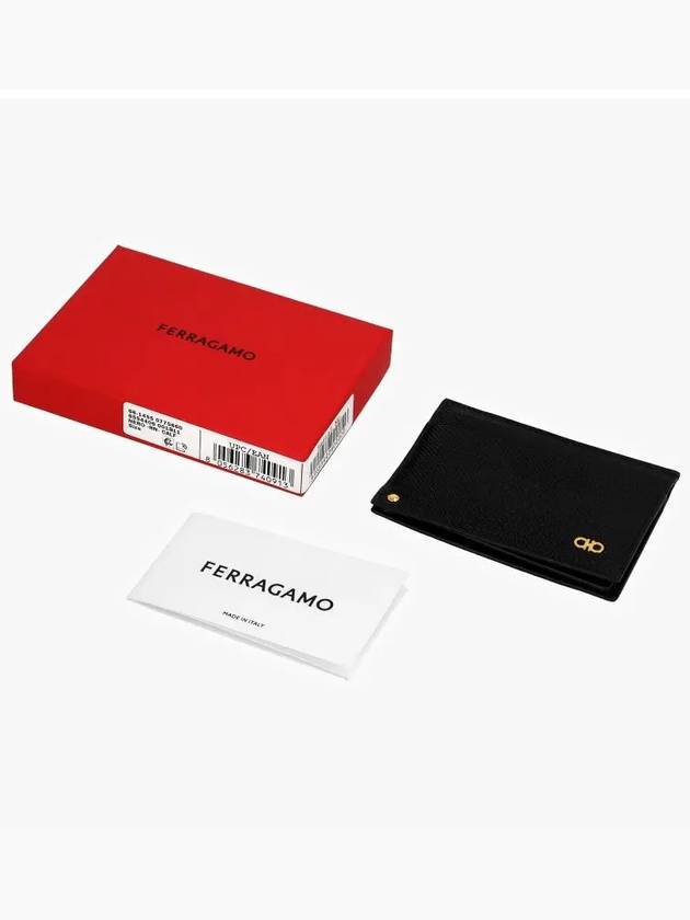 Gancini Card Wallet Black - SALVATORE FERRAGAMO - BALAAN 5