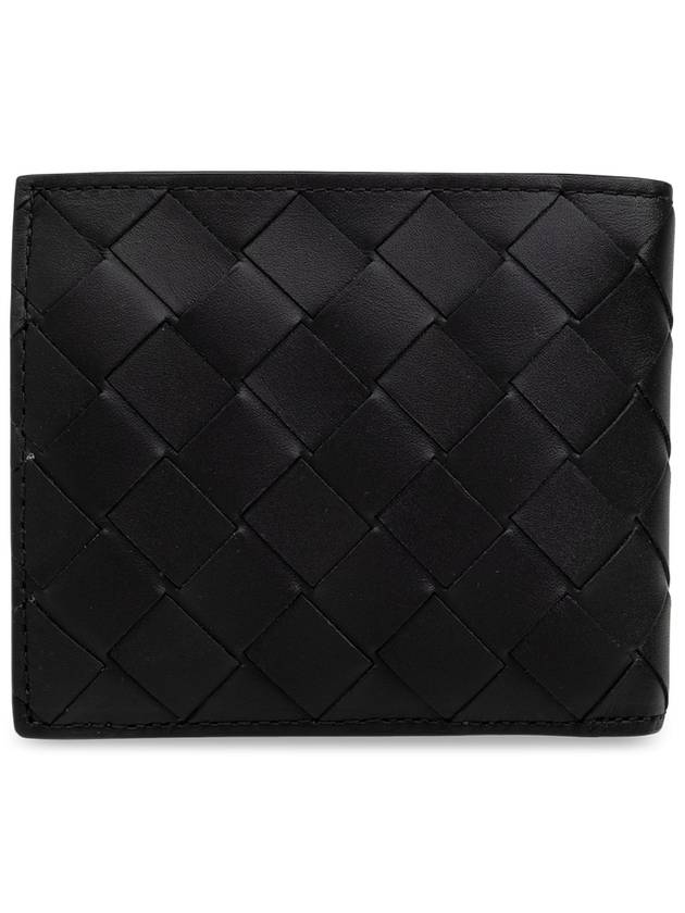 Intrecciato Coin Pocket Bifold Half Wallet Black - BOTTEGA VENETA - BALAAN 4