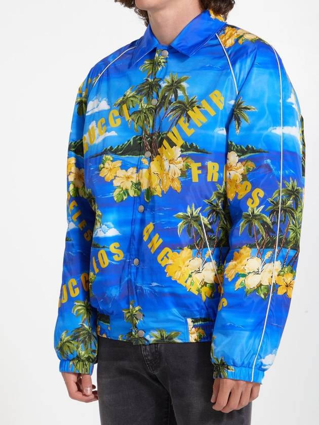 Print Nylon Jacket Blue - GUCCI - BALAAN 3