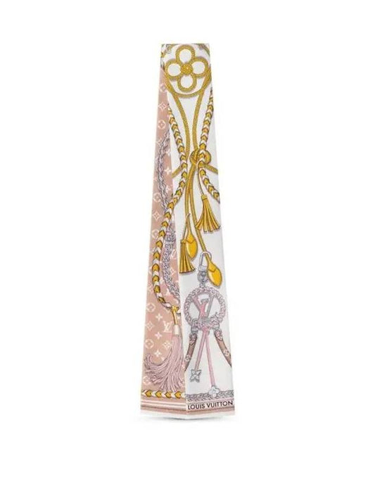 Women's Mix And Strap Silk Scarf Light Pink - LOUIS VUITTON - BALAAN.