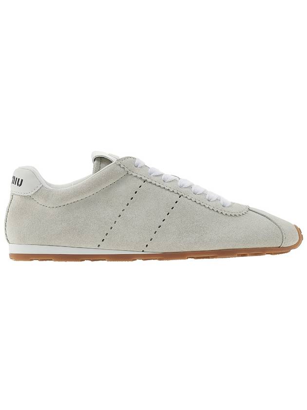 Suede Low Top Sneakers White - MIU MIU - BALAAN 3