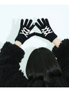 04 ribbon knit gloves BLACK WHITE - CLUT STUDIO - BALAAN 5