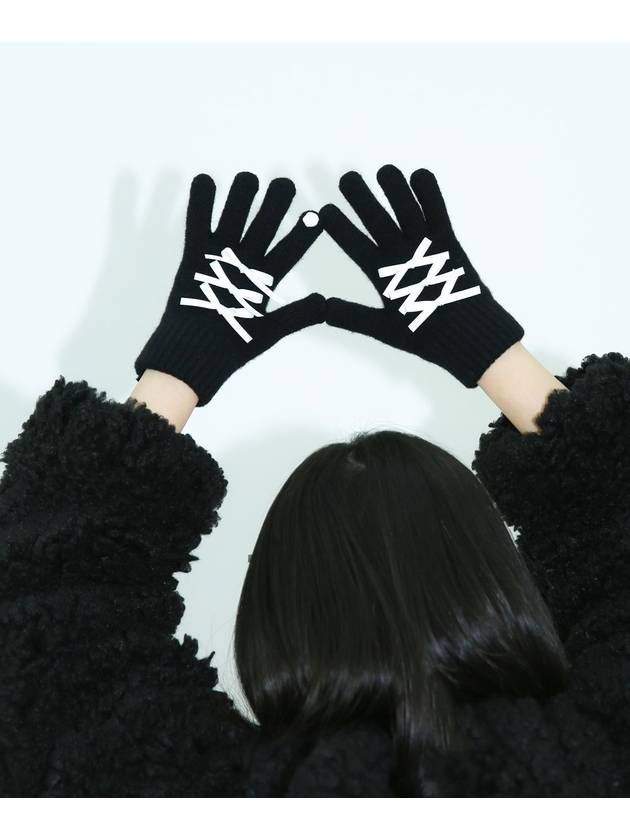 0 4 Ribbon Knit Gloves Black White - CLUT STUDIO - BALAAN 5