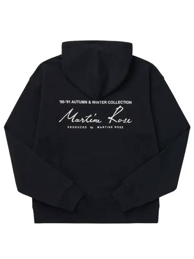 CMR602FL BLACK Scribble back logo classic hoodie - MARTINE ROSE - BALAAN 1