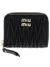 Matelasse Nappa Leather Coin Wallet Black - MIU MIU - BALAAN 2