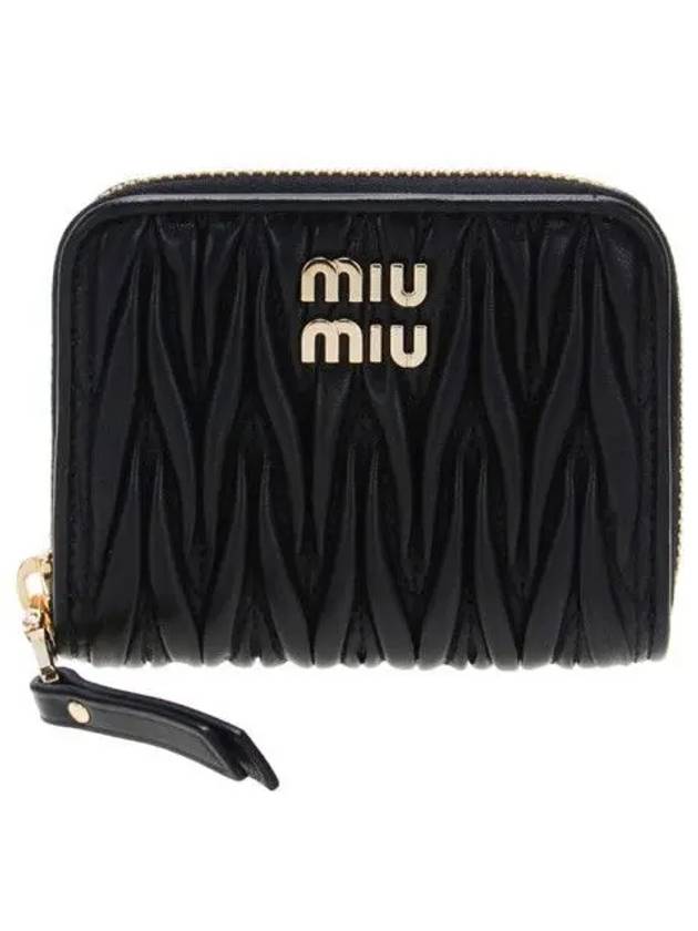 Matelasse Nappa Leather Coin Wallet Black - MIU MIU - BALAAN 2