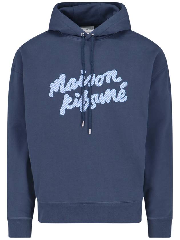 Handwriting Oversized Hoodie Navy - MAISON KITSUNE - BALAAN 2