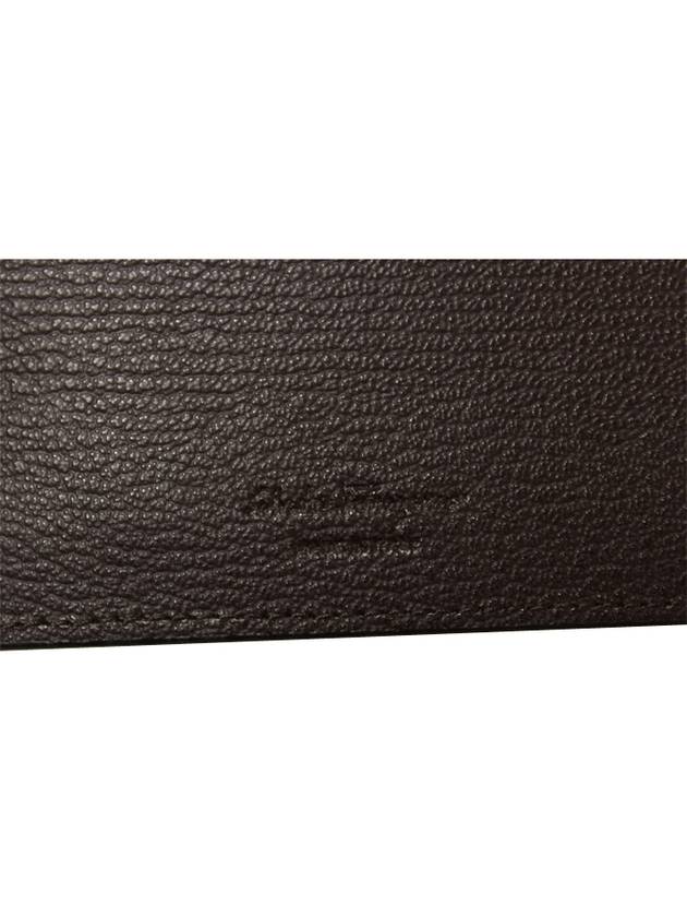 Gancini Leather Card Wallet Brown - SALVATORE FERRAGAMO - BALAAN 7