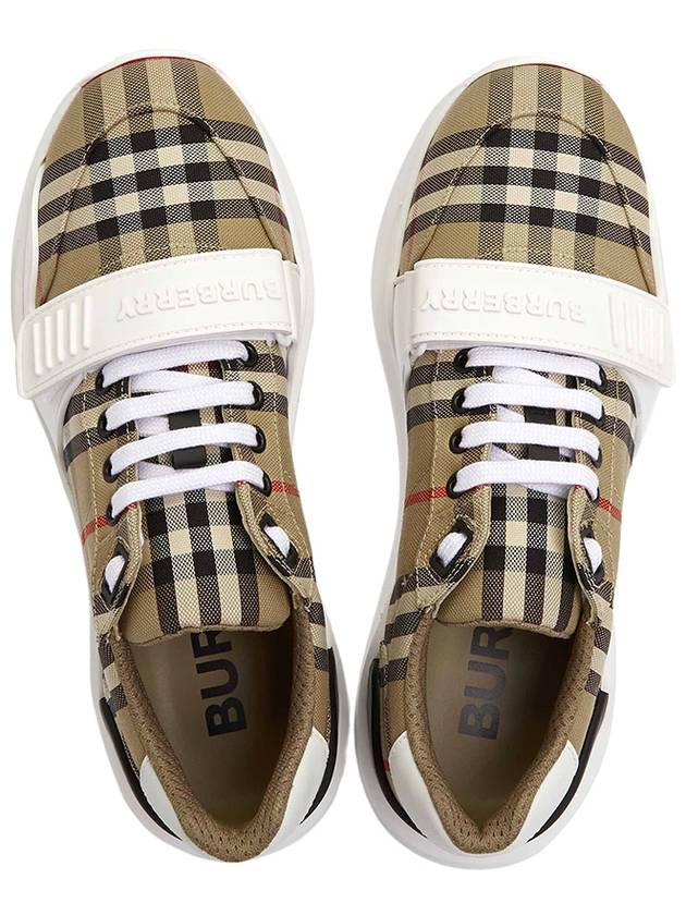 Vintage Check Suede Leather Sneakers Archive Beige - BURBERRY - BALAAN 6