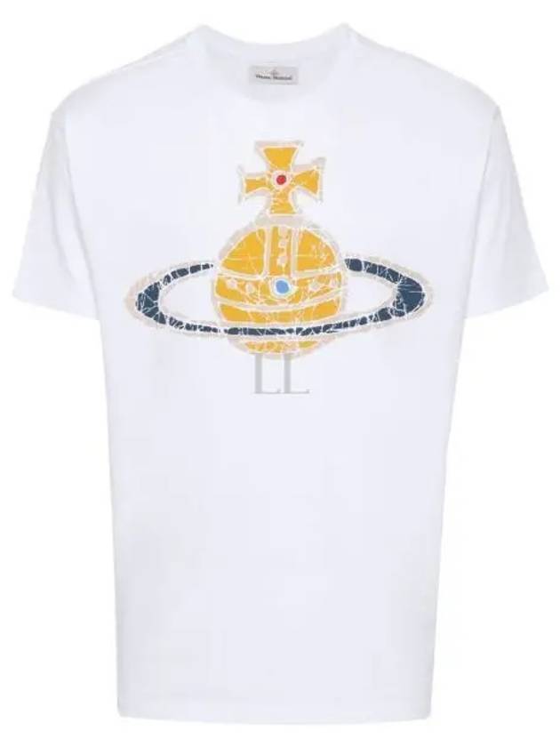 Women's Print Logo Short Sleeve T-Shirt White - VIVIENNE WESTWOOD - BALAAN 2