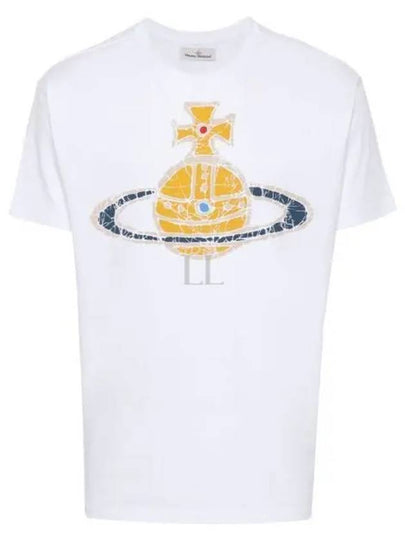 Women's Print Logo Short Sleeve T-Shirt White - VIVIENNE WESTWOOD - BALAAN 2