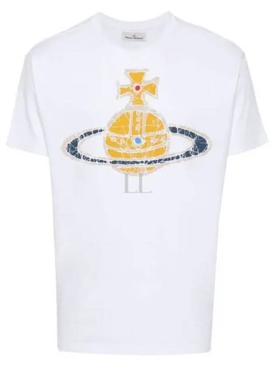 Women's Print Logo Short Sleeve T-Shirt White - VIVIENNE WESTWOOD - BALAAN 2