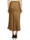 Women's Zurlo Envers Satin A Line Skirt Camel - MAX MARA - BALAAN 5